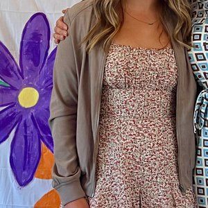 Nahesa taupe bomber jacket size S